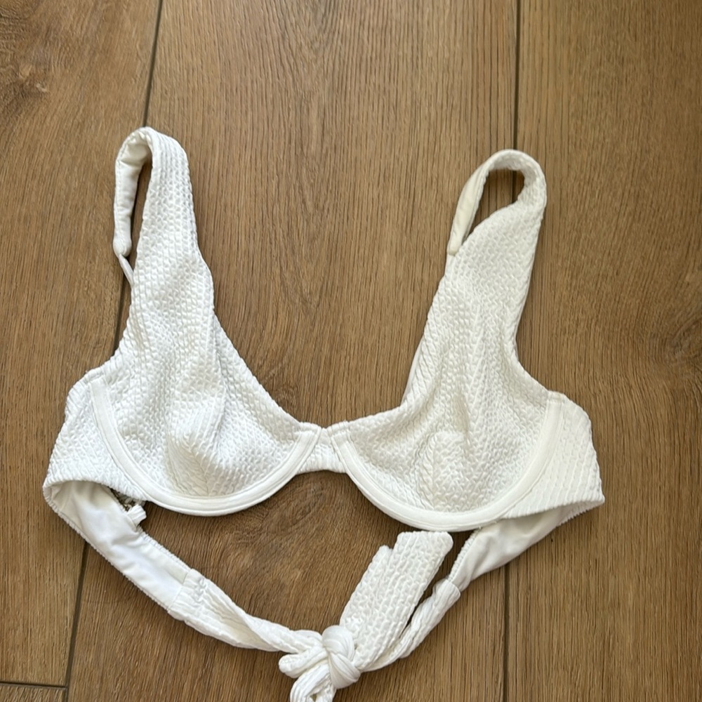 Monday Swimwear - Formentera Top - White Sand Crinkle - Small